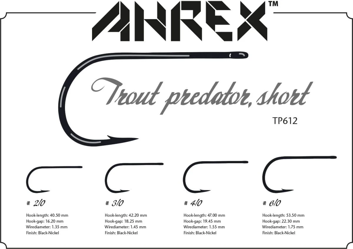 Ahrex TP612 Trout Predator Streamer Short Hooks - Image 5