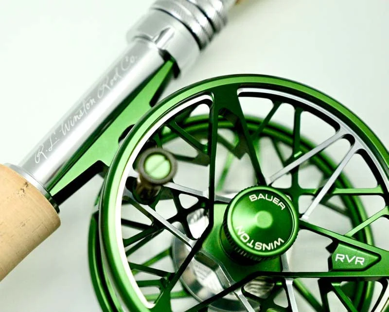 Bauer RVR Limited Edition Green/Silver Fly Reel - Image 4