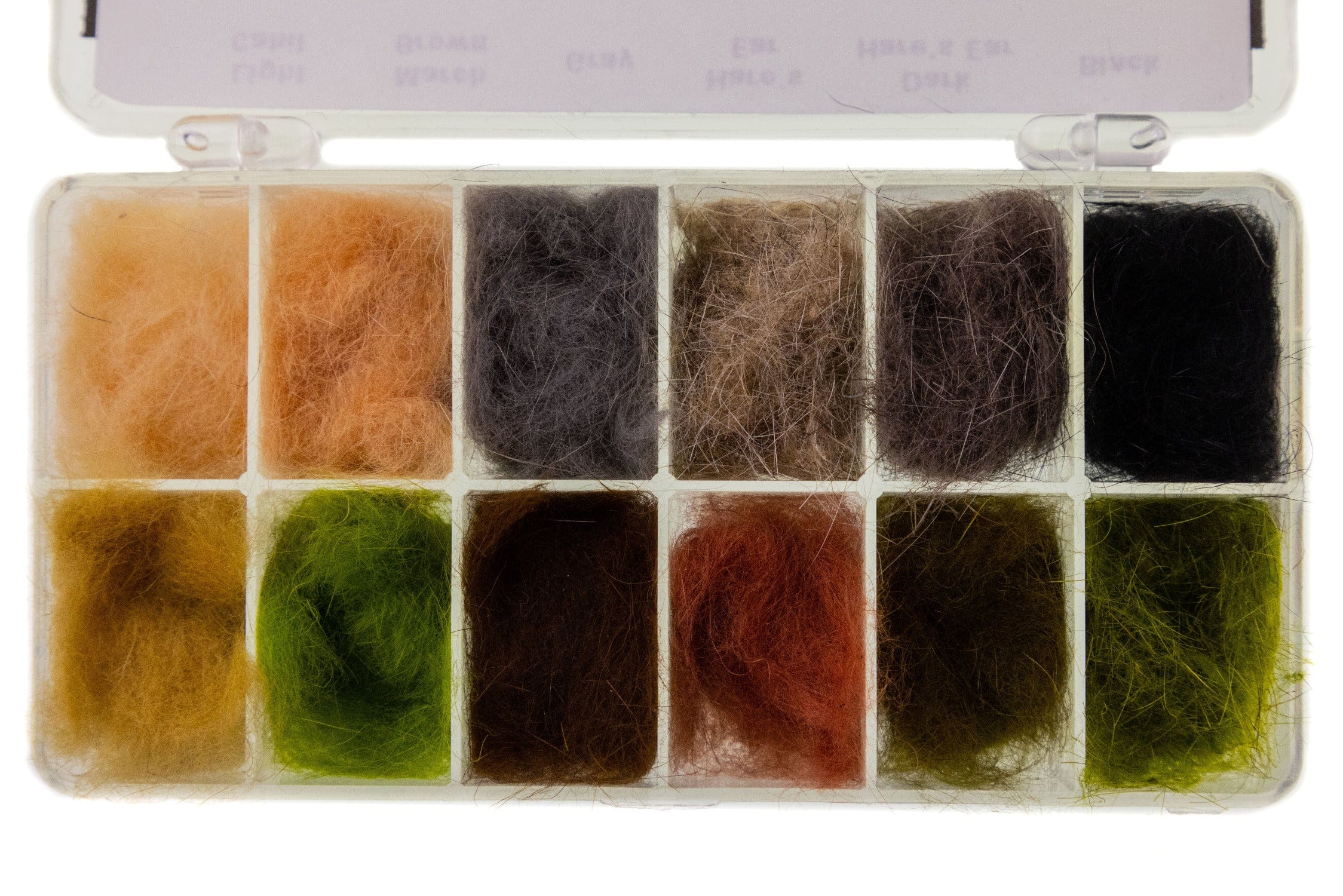 Hareline 12 Most Popular Dubbing Colors - Multi Color Assortment W/ Dispenser