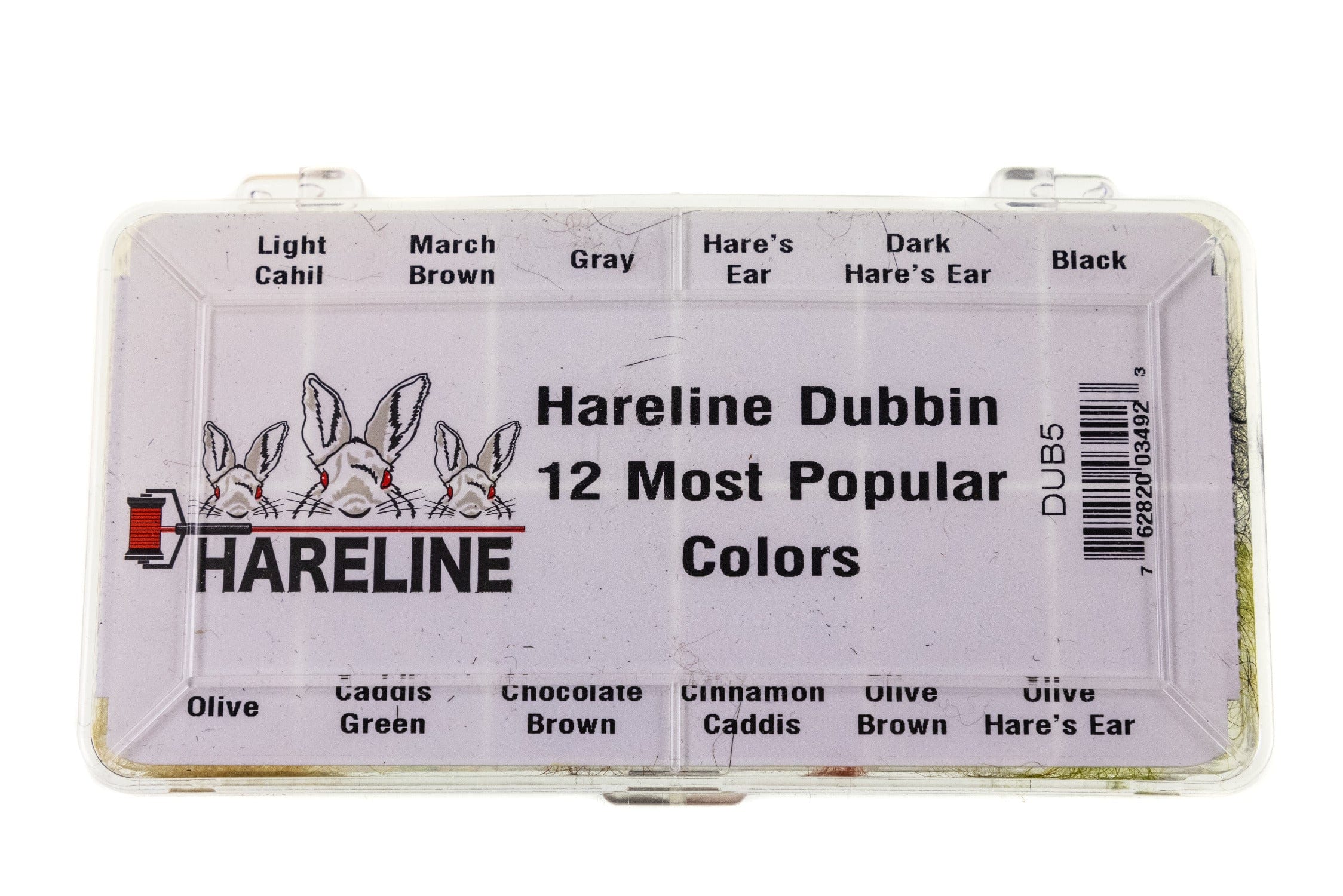 Hareline 12 Most Popular Dubbing Colors - Multi Color Assortment W/ Dispenser - Image 4