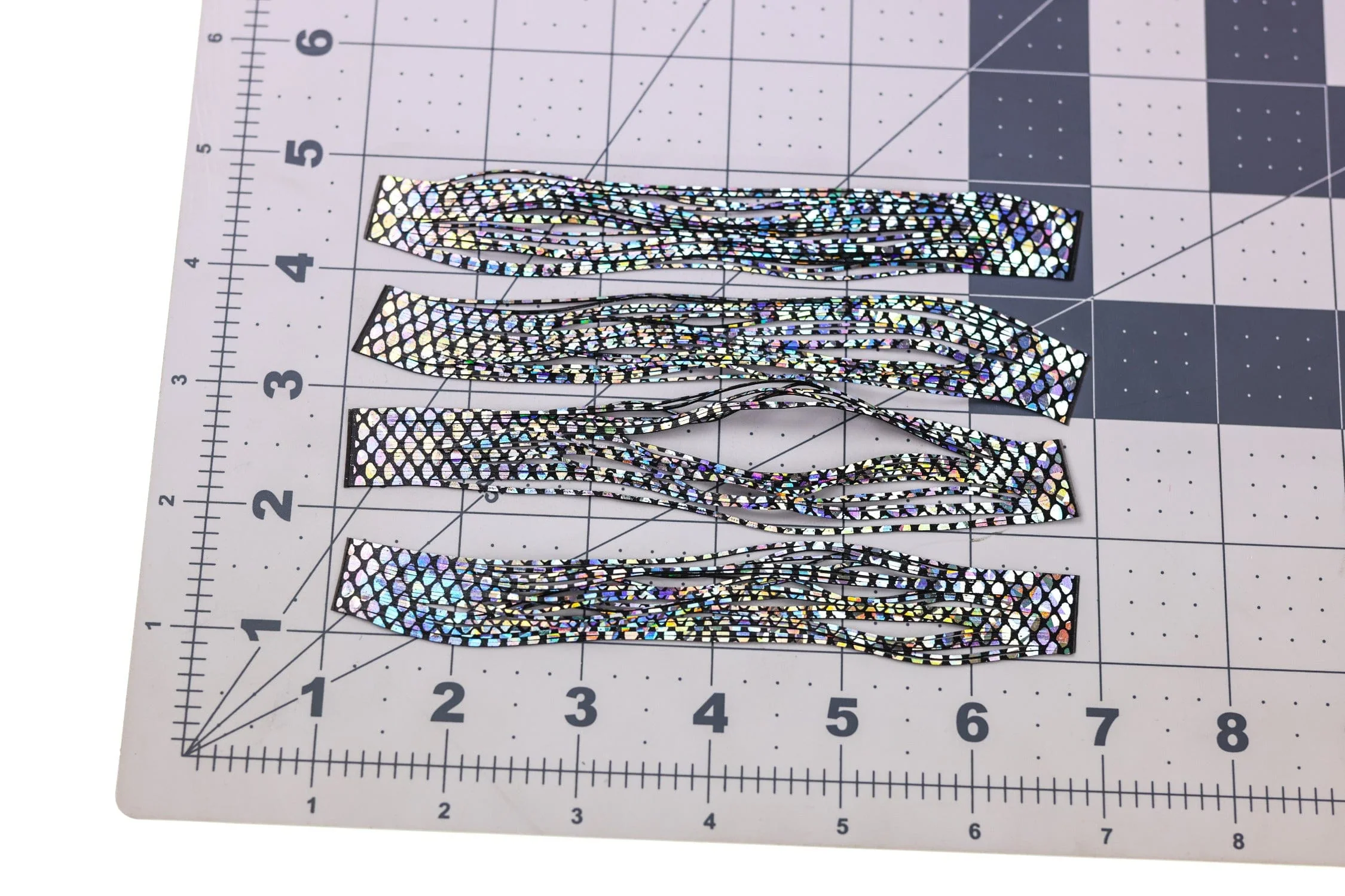 Hareline Barred Rainbow Shimmer Legs - Image 2