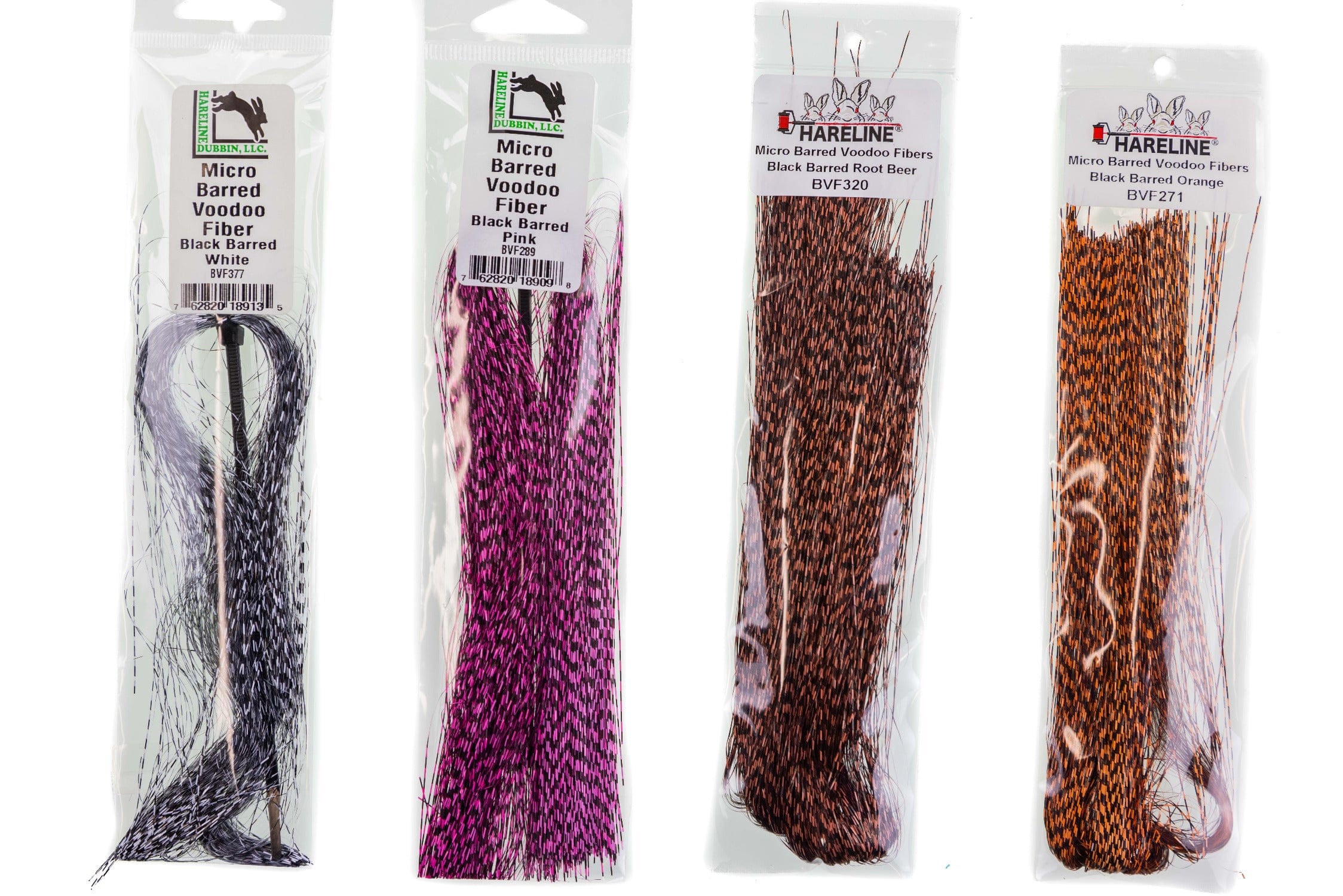 Hareline Micro Black-Barred Voodoo Fibers - Image 5