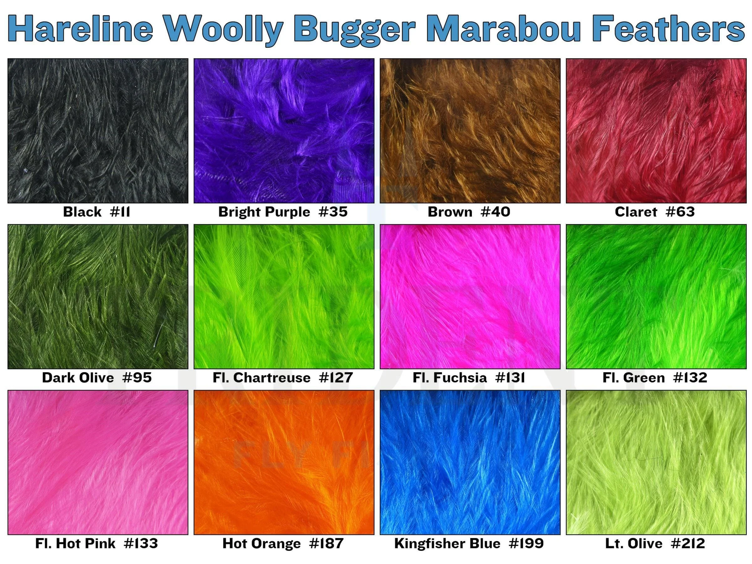 Hareline Woolly Bugger Marabou Feathers - Image 2