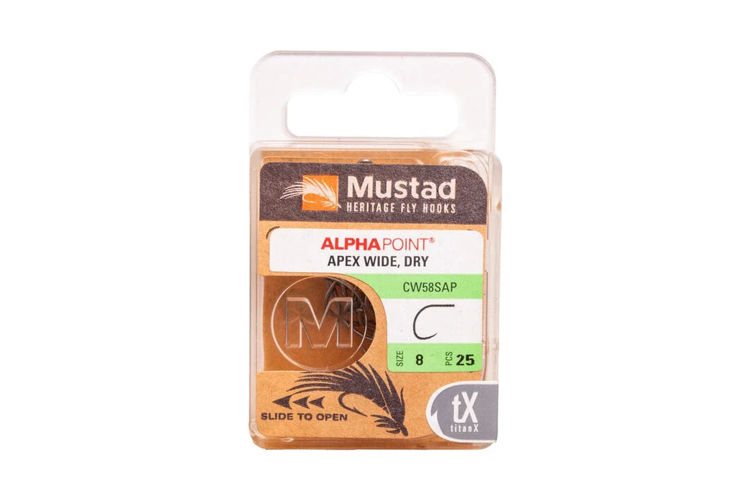 Mustad Alpha Point CW58SAP Curved Wide Gap Dry Fly Hook - Image 3