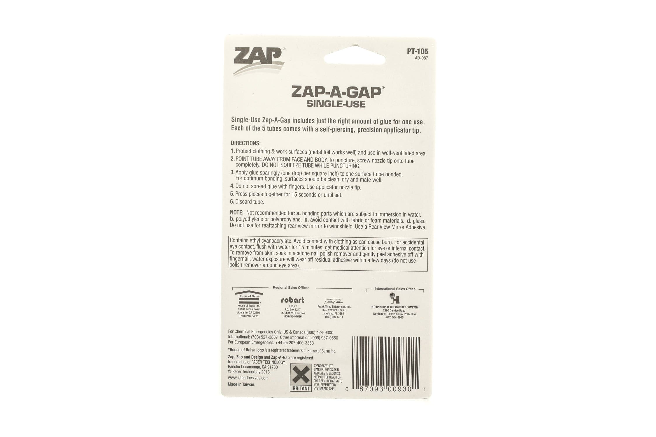 Zap A Gap Single Use Mini Tubes - Image 4